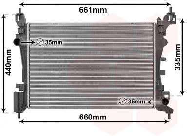 VAN WEZEL Radiaator,mootorijahutus 17002318